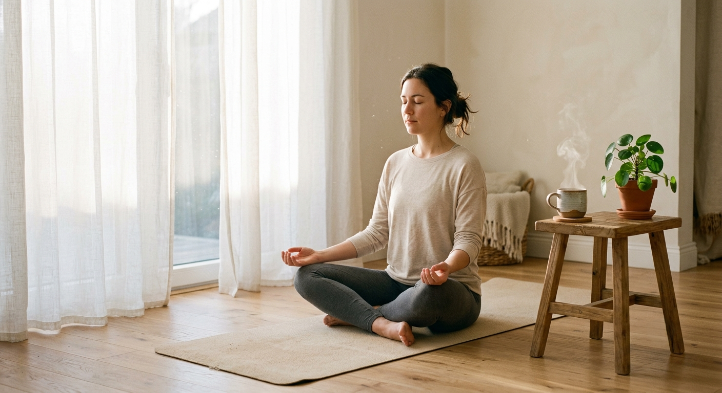Grounding breaths quick morning exercise